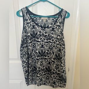 EUC Loft top - Tropical flower pattern